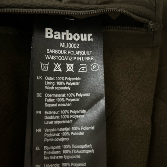 NWT Barbour Polarquilt Vest 2XL - Picture 8 of 8